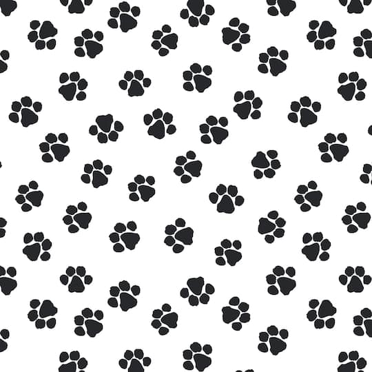 Fabric Editions White Paws Novelty Cotton Fabric